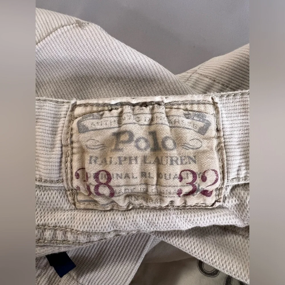 Polo Ralph‎ Lauren Pants Mens 38x32 Ivory  Corduroy Hampton Straight Leg